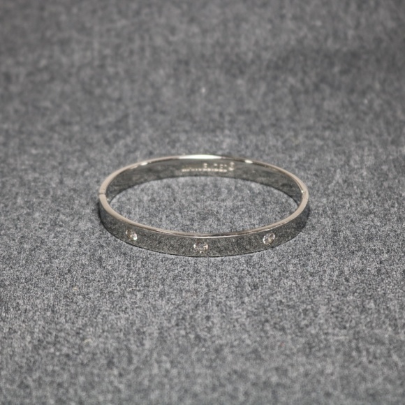 Manuel zed stainless steel clear crystal bracelet bangle - Picture 1 of 8